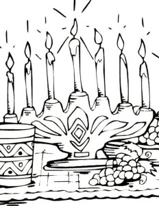kwanzaa being celebrate coloring pages