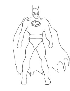 batman cartoon drawing coloring