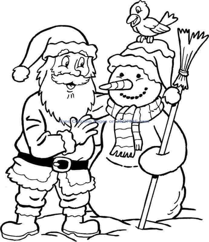 Christmas Santa Claus Coloring Pages Free For Little Kids