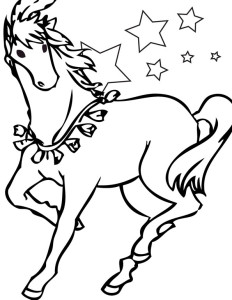 free coloring pages horse stars