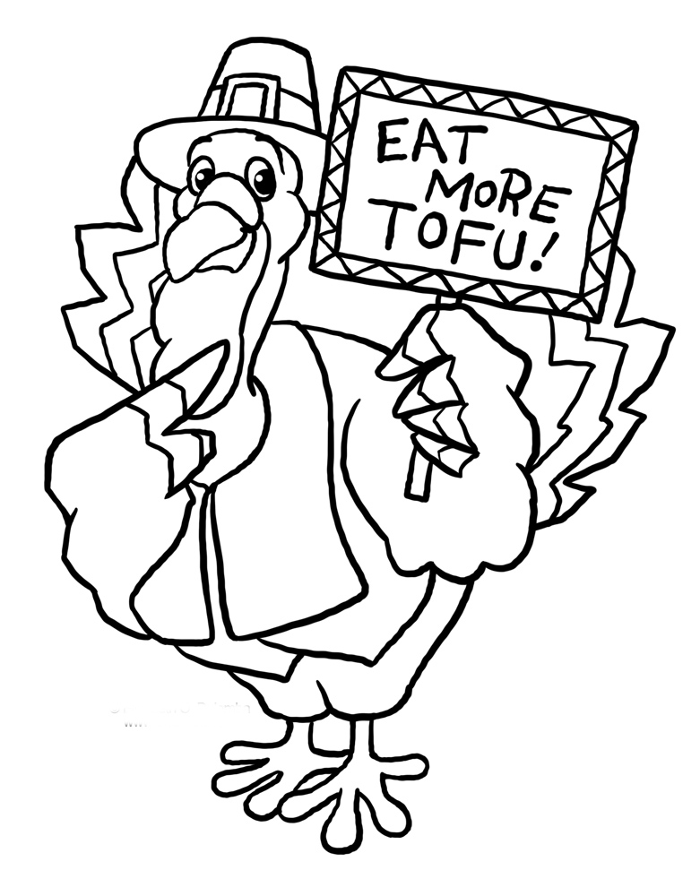 Funny Thanksgiving Turkey Coloring Pages | Cartoon Coloring Pages