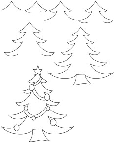 learn how to draw a christmas tree with simple step by step
